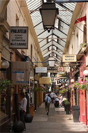 european shopping arcade - Passage des Panoramas, Paris, France, Europe Stock Photo - Rights-Managed, Code: 841-03060344