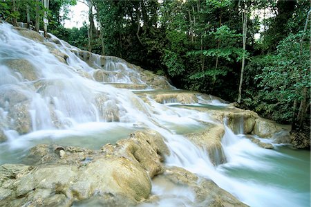 River Dunns Falls, Ocho Rios, Jamaïque, Antilles, Amérique centrale Photographie de stock - Rights-Managed, Code: 841-03060385