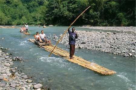 raft - Rafting on Rio Grande, Port Antonio, Jamaica, West Indies, Central America Foto de stock - Con derechos protegidos, Código: 841-03060395