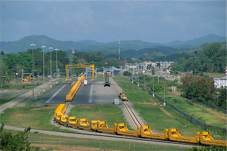 Panama Canal railway, Balboa, Panama, l'Amérique centrale Photographie de stock - Rights-Managed, Code: 841-03060508