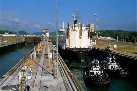 Miraflores Locks, Canal de Panama (Panama), l'Amérique centrale Photographie de stock - Rights-Managed, Code: 841-03060502