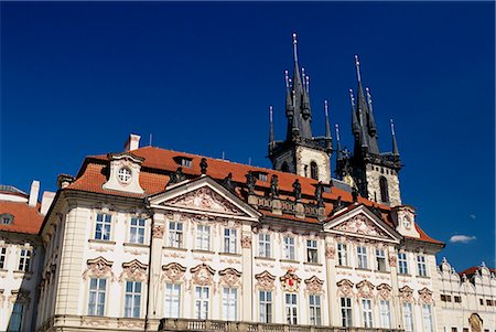 simsearch:841-03060631,k - Golz-Kinsky Palace and Tyn church beyond, Old Town Square, Prague, Czech Republic, Europe Stock Photo - Rights-Managed, Code: 841-03060620