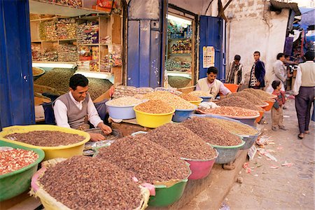 Bazaar, Old Town, Sana'a, Republic of Yemen, Middle East Foto de stock - Con derechos protegidos, Código: 841-03060665