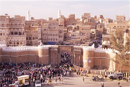 simsearch:841-05782611,k - Bab al Yemen, Old Town, Sana'a, UNESCO World Heritage Site, Republic of Yemen, Middle East Foto de stock - Con derechos protegidos, Código: 841-03060666