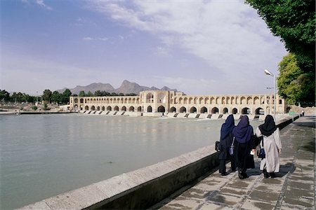 Khaju Bridge, Isfahan, Iran, Middle East Foto de stock - Direito Controlado, Número: 841-03060727