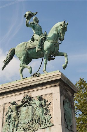 Staue of William, König der Niederlande, Gründer von William Square, Großherzogtum Luxemburg, Luxemburg, Europa Stockbilder - Lizenzpflichtiges, Bildnummer: 841-03061057