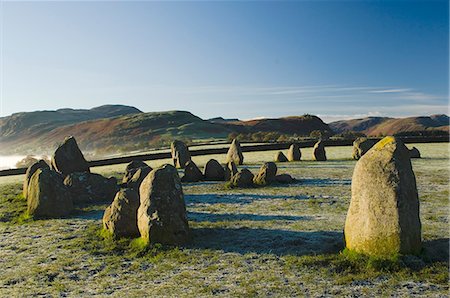 Dawn, Castlerigg Stone Circle, Keswick, Lake District, Cumbria, England, United Kingdom, Europe Foto de stock - Con derechos protegidos, Código: 841-03061086