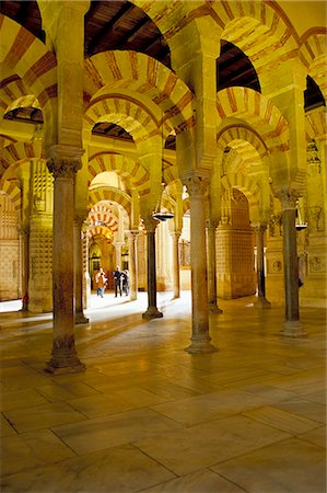 Interior of the Great Mosque (Mezquita) and cathedral, UNESCO World Heritage Site, Cordoba, Andalucia (Andalusia), Spain, Europe Stock Photo - Rights-Managed, Code: 841-03061088