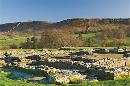 simsearch:841-03061135,k - Headquarters building showing courtyard and well, Roman settlement and fort at Vindolanda, Roman Wall south, UNESCO World Heritage Site, Northumbria, England, United Kingdom, Europe Foto de stock - Con derechos protegidos, Código: 841-03061119