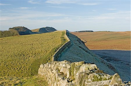 simsearch:841-03061532,k - Vers l'ouest de Kings Hill à Housesteads Wood, Hotbank et Cuddy Crags, mur d'Hadrien, patrimoine mondial de l'UNESCO, Northumbria, Angleterre, Royaume-Uni, Europe Photographie de stock - Rights-Managed, Code: 841-03061141