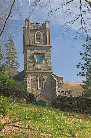 simsearch:841-02830845,k - Rydal village church, William Wordsworth was churchwarden here whilst living at Rydal Mount, Lake District, Cumbria, England, United Kingdom, Europe Stock Photo - Rights-Managed, Code: 841-03061163