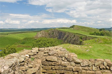 Hadrians Wall looking east from turret 45b, UNESCO World Heritage Site, Northumbria, England, United Kingdom, Europe Stock Photo - Rights-Managed, Code: 841-03061226