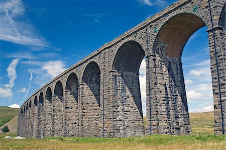 Ribblehead railway viaduct, on the Carlisle to Settle and Leeds cross-Pennine route, Yorkshire Dales National Park, Yorkshire, England, United Kingdom, Europe Stock Photo - Rights-Managed, Code: 841-03061369