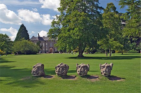 Carved griffon heads recovered from a ship's hull where they had been used as ballast, at Wallington Hall, near Morpeth, Northumbria, England, United Kingdom, Europe Stock Photo - Rights-Managed, Code: 841-03061386