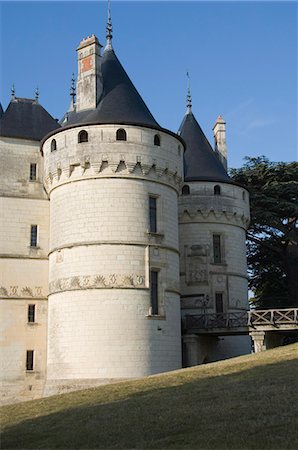 Gate Towers, Chateau de Chaumont, Loir-et-Cher, Loire-Tal, Frankreich, Europa Stockbilder - Lizenzpflichtiges, Bildnummer: 841-03061501