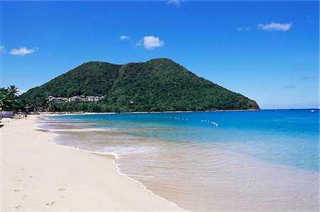 ste lucie - Plage de reduit à Rodney Bay, Sainte-Lucie, îles sous-le-vent, Antilles, Caraïbes, Amérique centrale Photographie de stock - Rights-Managed, Code: 841-03061766