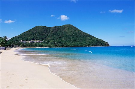 saint lucia - Reduit Beach at Rodney Bay, St. Lucia, Windward Islands, West Indies, Caribbean, Central America Stock Photo - Rights-Managed, Code: 841-03061766