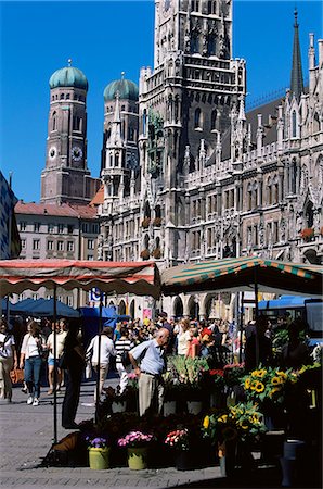 simsearch:841-03502388,k - Marché en face de l'hôtel de ville, Marienplatz, Munich, Bavière, Allemagne, Europe Photographie de stock - Rights-Managed, Code: 841-03061874