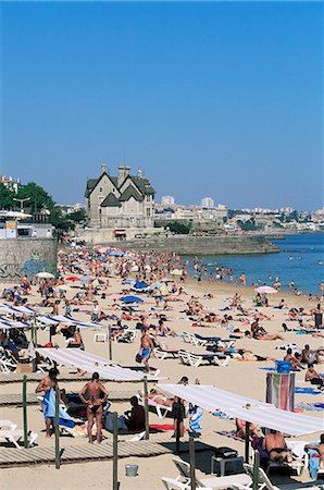 The beach, Cascais, Portugal, Europe Foto de stock - Con derechos protegidos, Código: 841-03062068