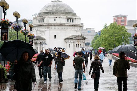 rainy street scene - Rainy day, Birmingham, England, United Kingdom, Europe Stock Photo - Rights-Managed, Code: 841-03062159