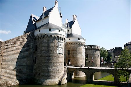 Stadtmauern von dem Chateau des Ducs de Bretagne, Nantes, Frankreich, Europa Stockbilder - Lizenzpflichtiges, Bildnummer: 841-03062169