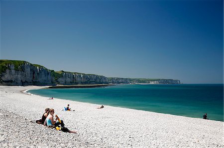 La plage à Fécamp, Côte d'albâtre, Normandie, France, Europe Photographie de stock - Rights-Managed, Code: 841-03062186