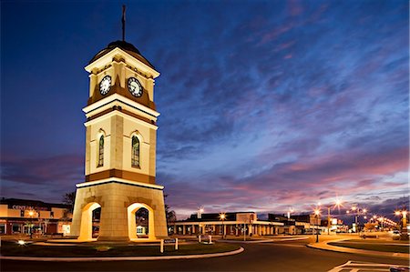 simsearch:841-03518167,k - Clock tower in the square, Feilding, Manawatu, North Island, New Zealand, Pacific Stock Photo - Rights-Managed, Code: 841-03062355