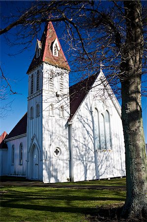 simsearch:841-03062357,k - Traditionnelle église en bois, Sanson, Pacifique, Manawatu, North Island, Nouvelle-Zélande Photographie de stock - Rights-Managed, Code: 841-03062356