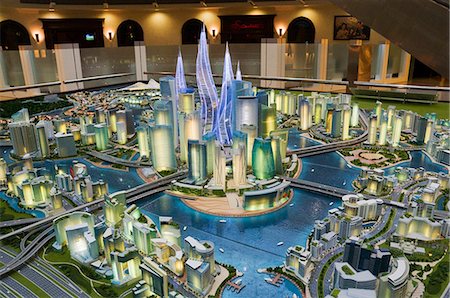 dubai map - Model of The Lagoons, Dubai, United Arab Emirates, Middle East Stock Photo - Rights-Managed, Code: 841-03062490