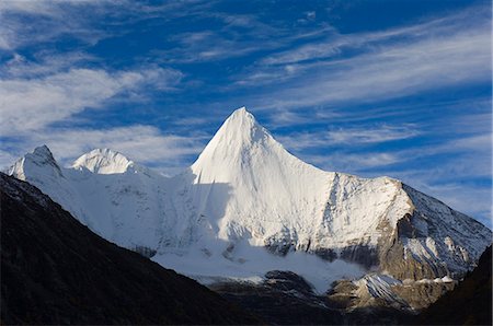 Yangmaiyong mountain, Yading Nature Reserve, Sichuan Province, China, Asia Stock Photo - Rights-Managed, Code: 841-03062707