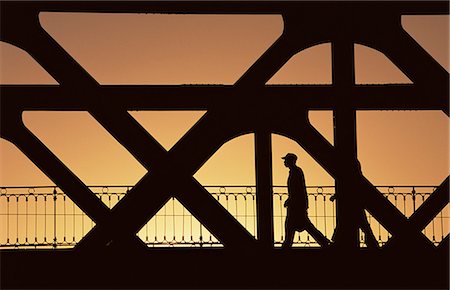 sunset lonely men - Crossing bridge, Havana, Cuba, West Indies, Central America Stock Photo - Rights-Managed, Code: 841-03062807