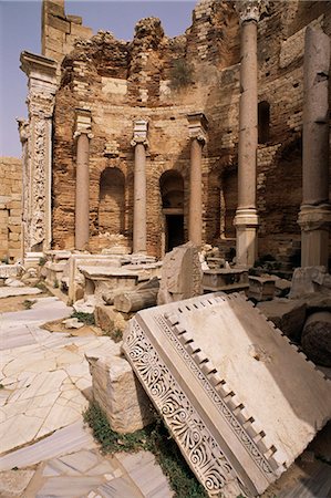 simsearch:841-03061114,k - Basilique de la justice, Leptis Magna, Site du patrimoine mondial de l'UNESCO, la Tripolitaine, la Libye, en Afrique du Nord, Afrique Photographie de stock - Rights-Managed, Code: 841-03063339