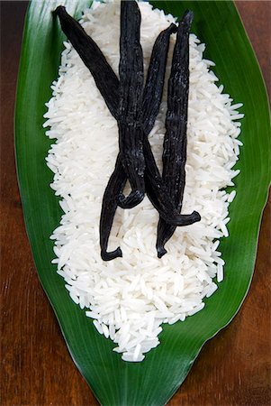 Madagascan food, rice and vanilla pods, Madagascar, Africa Foto de stock - Con derechos protegidos, Código: 841-03063362