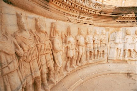 Hauts-reliefs, The Theatre, Sabrata (Sabratha), patrimoine mondial de l'UNESCO, la Tripolitaine, Libye, Afrique du Nord, Afrique Photographie de stock - Rights-Managed, Code: 841-03063416