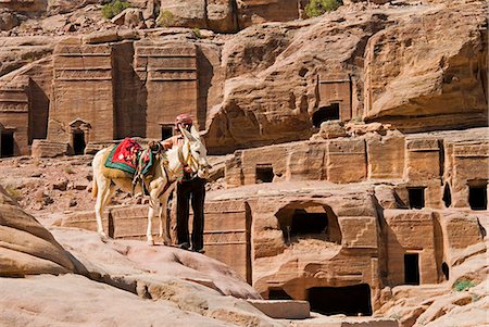 petra - Necropolis, Facade Street, Petra, UNESCO World Heritage Site, Jordan, Middle East Stock Photo - Rights-Managed, Code: 841-03063427