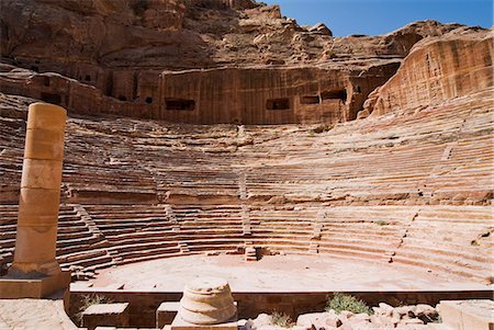 Roman amphitheatre, Petra, UNESCO World Heritage Site, Jordan, Middle East Foto de stock - Con derechos protegidos, Código: 841-03063423