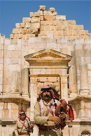 Retired military band, South Theatre, Jerash (Gerasa), a Roman Decapolis city, Jordan, Middle East Stock Photo - Rights-Managed, Code: 841-03063469