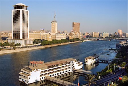 Corniche El Nil, Nil, le Caire, Egypte, Afrique du Nord, Afrique Photographie de stock - Rights-Managed, Code: 841-03063655