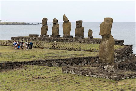 Ahu Vai Uri, Tahai Zeremoniell Site, UNESCO Weltkulturerbe, Osterinsel (Rapa Nui), Chile, Südamerika Stockbilder - Lizenzpflichtiges, Bildnummer: 841-03063688