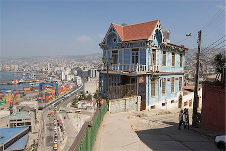 región de valparaíso - Valparaiso, Chile, South America Foto de stock - Con derechos protegidos, Código: 841-03063680