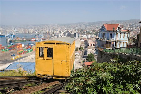 funicular - Funicular, Valparaiso, Chile, South America Foto de stock - Con derechos protegidos, Código: 841-03063682