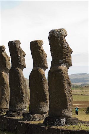 Ahu unseren, UNESCO-Weltkulturerbe, Osterinsel (Rapa Nui), Chile, Südamerika Stockbilder - Lizenzpflichtiges, Bildnummer: 841-03063697