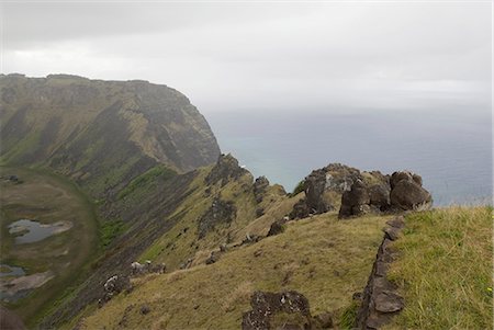 Orongo, Rano Kau, Easter Island (Rapa Nui), Chile, South America Stock Photo - Rights-Managed, Code: 841-03063710