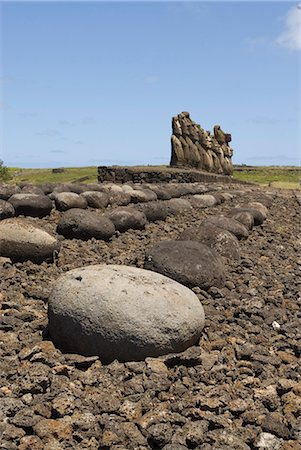 simsearch:841-03063739,k - Ahu Tongariki, UNESCO World Heritage Site, Easter Island (Rapa Nui), Chile, South America Foto de stock - Direito Controlado, Número: 841-03063734
