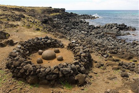 Navel of the World, Te Pito o te Henua, Easter Island (Rapa Nui), Chile, South America Foto de stock - Con derechos protegidos, Código: 841-03063737