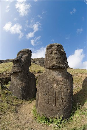 simsearch:841-03063739,k - Moai Quarry, Rano Raraku Volcano, UNESCO World Heritage Site, Easter Island (Rapa Nui), Chile, South America Foto de stock - Direito Controlado, Número: 841-03063744