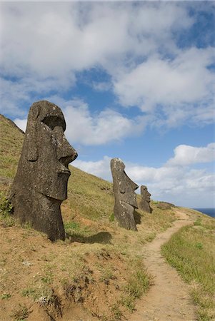 simsearch:841-03063739,k - Moai Quarry, Rano Raraku Volcano, UNESCO World Heritage Site, Easter Island (Rapa Nui), Chile, South America Foto de stock - Direito Controlado, Número: 841-03063741