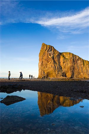 rocca di perce - Perce, Gaspe peninsula, province of Quebec, Canada, North America Fotografie stock - Rights-Managed, Codice: 841-03063879