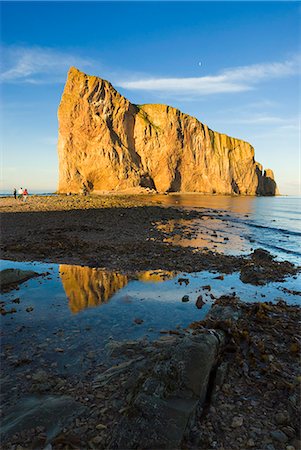 rocca di perce - Perce, Gaspe peninsula, province of Quebec, Canada, North America Fotografie stock - Rights-Managed, Codice: 841-03063881