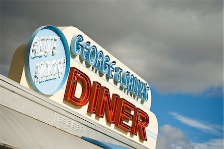 diner sign - Gilmore Car Museum, Hickory Corners, Michigan, United States of America, North America Stock Photo - Rights-Managed, Code: 841-03063904